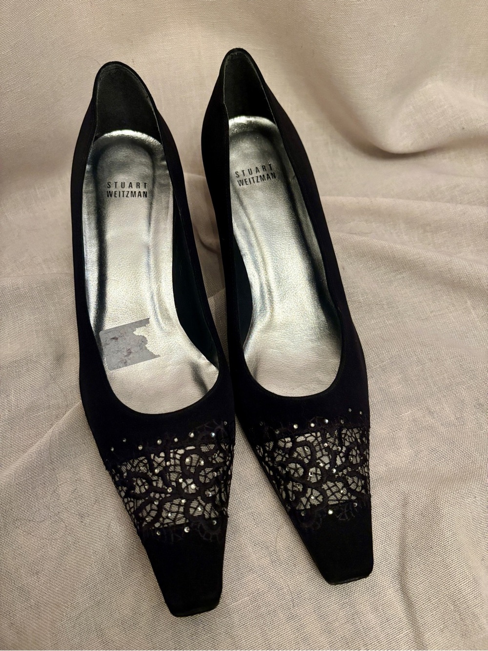 Stuart Weitzman Pointed Square-Toe Pumps — Size 10